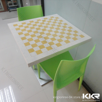 Square 2 Seat Restaurant Dining Table and Chair (KKR-T1411177)
